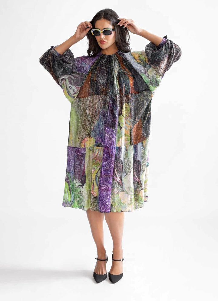 Multi Colour Tribal Print Dress Saaksha & Kinni - Fabilicious Fashion