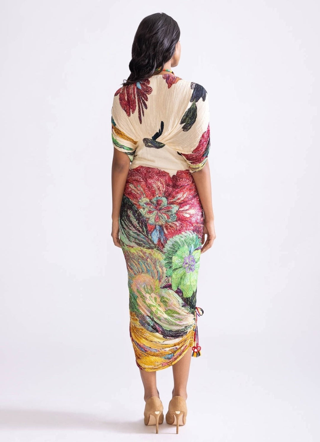 Multi Daisy Print Dress Saaksha & Kinni - Fabilicious Fashion