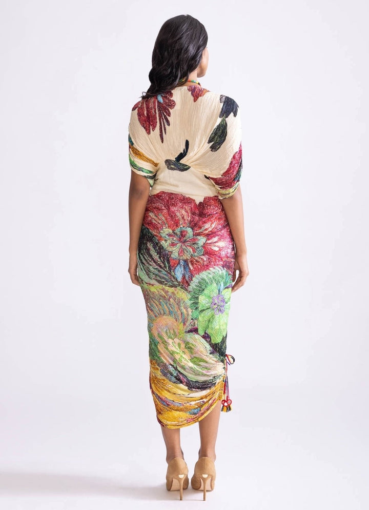 Multi Daisy Print Dress Saaksha & Kinni - Fabilicious Fashion