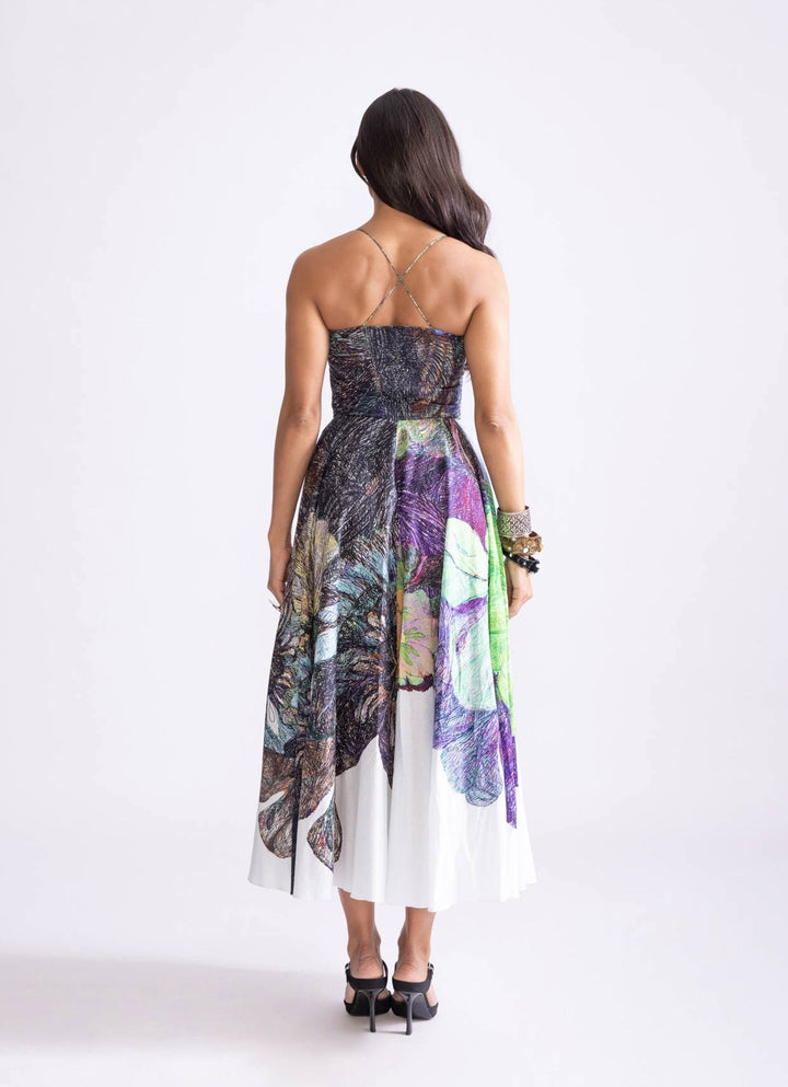 Multi Daisy Print Dress Saaksha & Kinni - Fabilicious Fashion