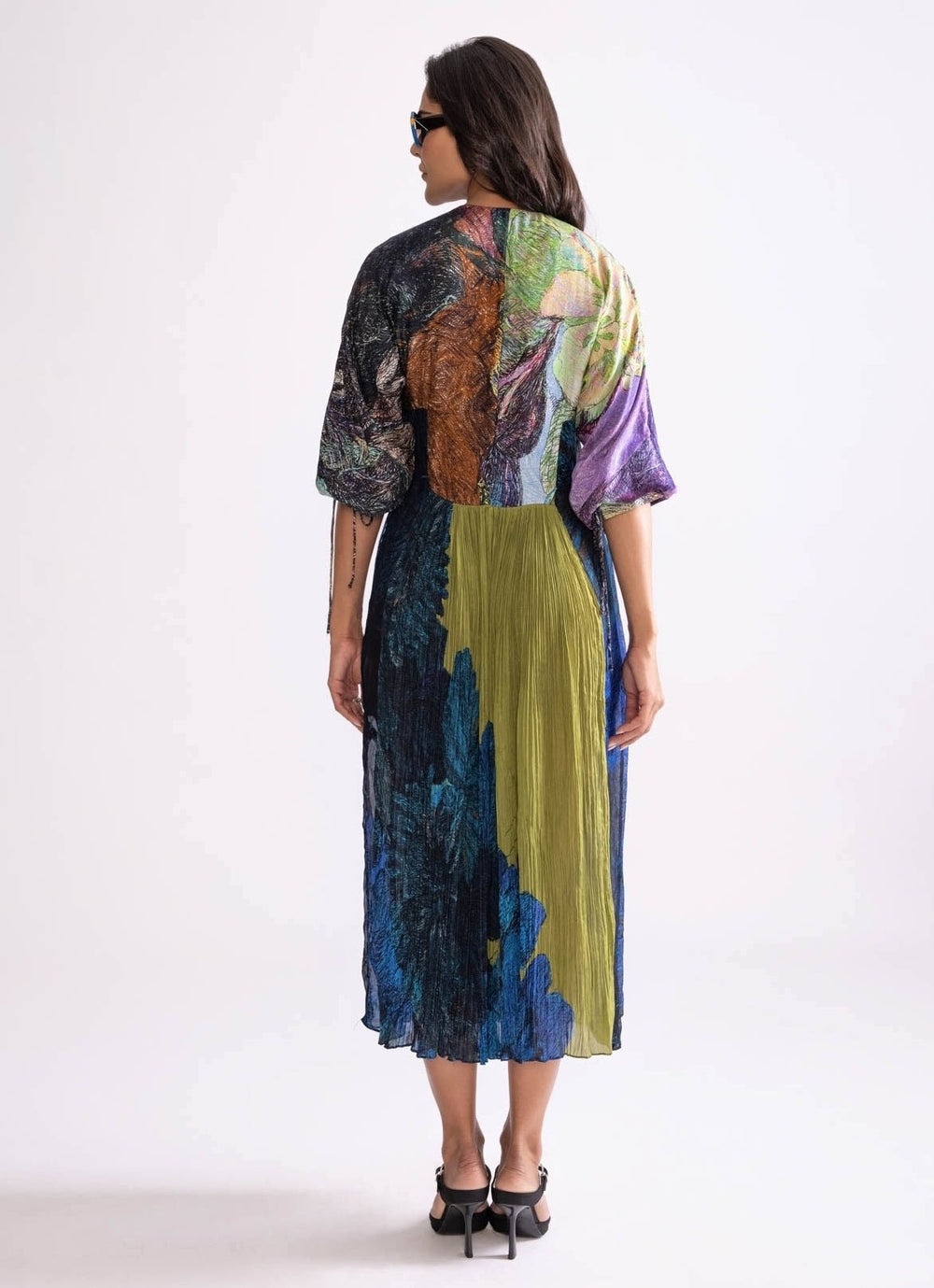 Multi Daisy Print Dress Saaksha & Kinni - Fabilicious Fashion