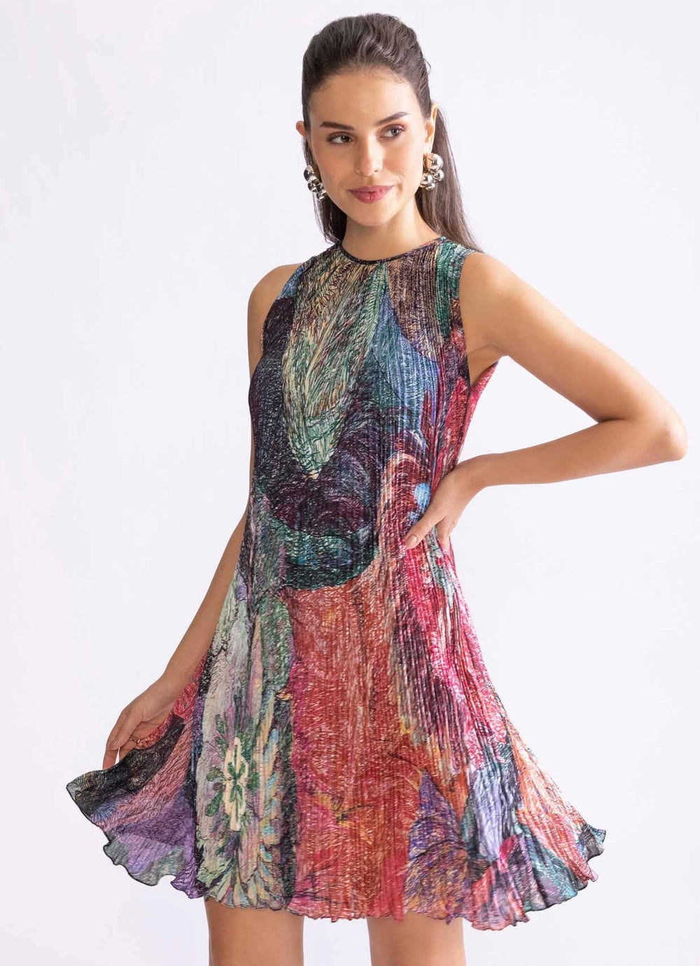 Multi Daisy Print Dress Saaksha & Kinni - Fabilicious Fashion