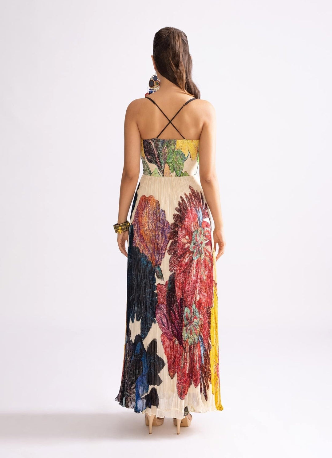 Multi Daisy Print Dress Saaksha & Kinni - Fabilicious Fashion