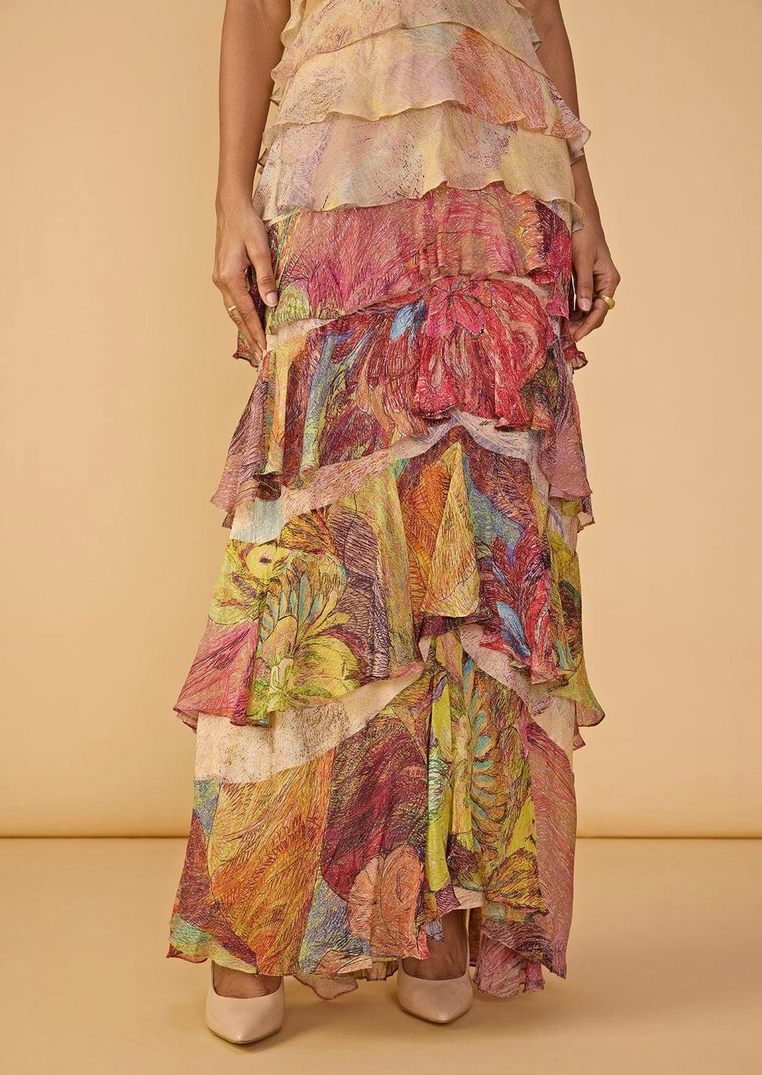 Saaksha &amp; Kinni Multi Floral Printed Maxi DressFabilicious Fashion