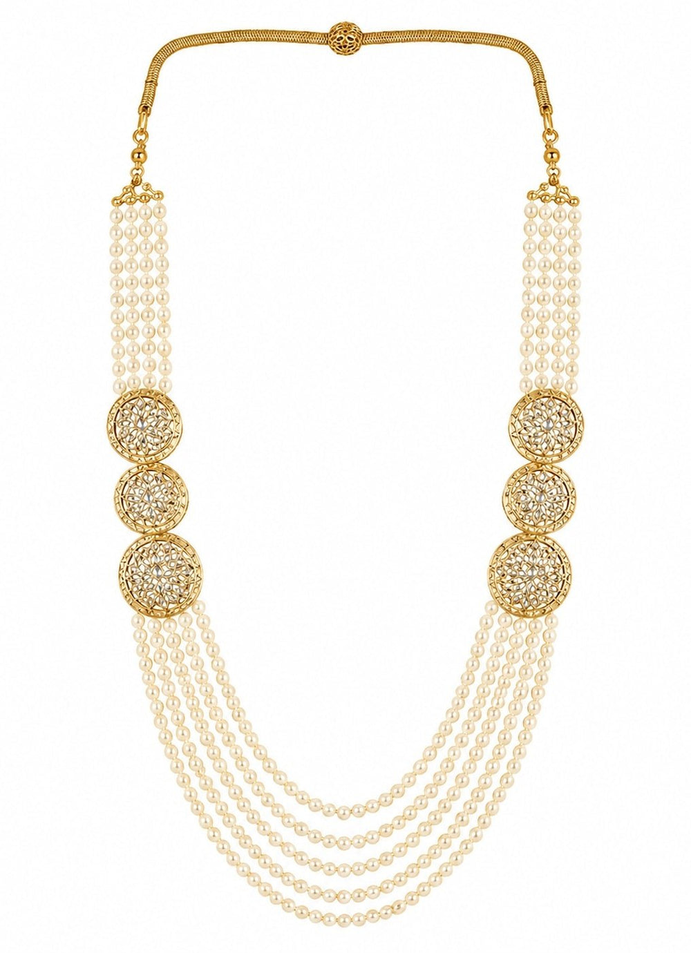 Vivinia By Vidhi Mehra Multi-Layered Pearl Gold Plated Groom MalaFabilicious Fashion