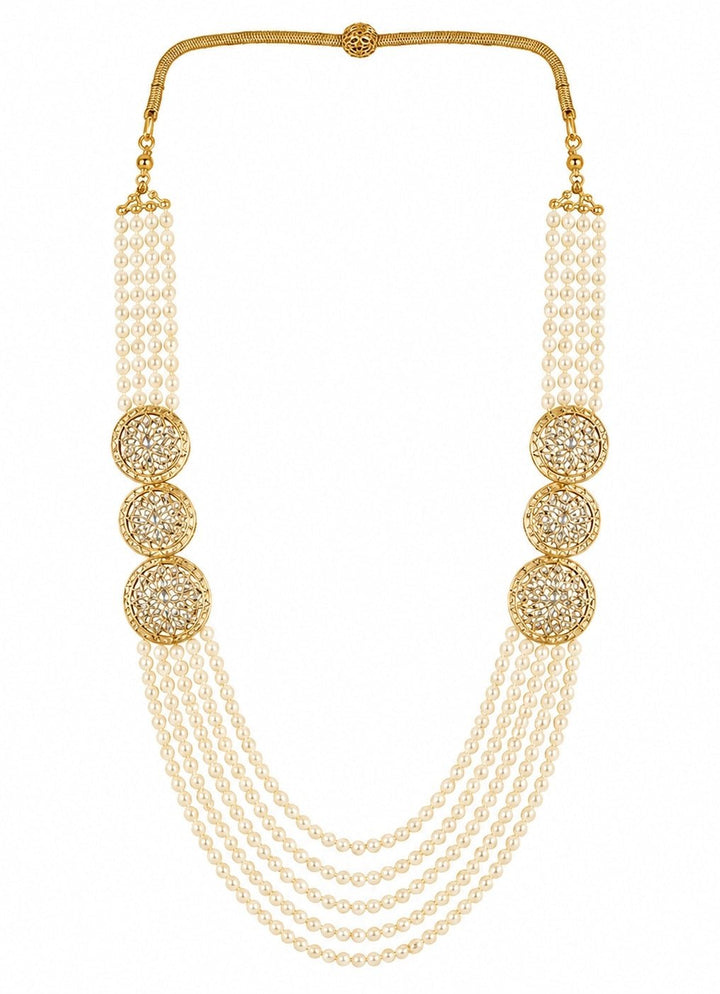 Vivinia By Vidhi Mehra Multi-Layered Pearl Gold Plated Groom MalaFabilicious Fashion