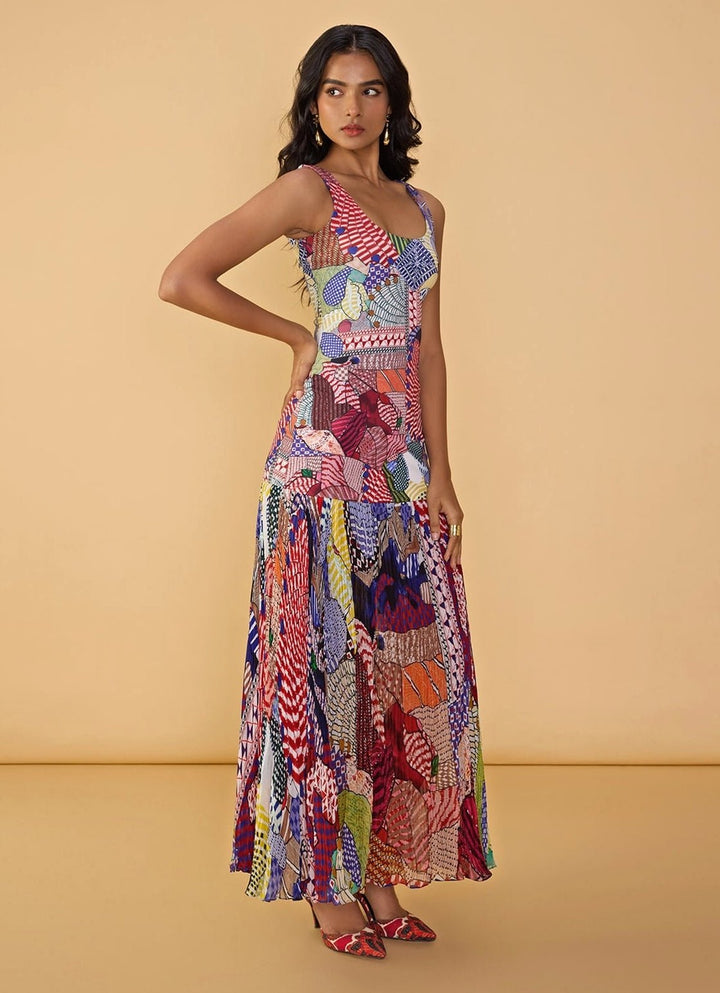 Saaksha &amp; Kinni Multi Printed Maxi DressFabilicious Fashion