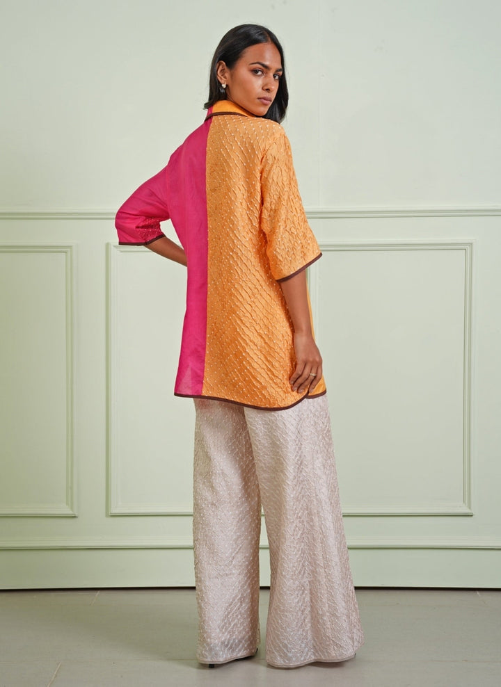 Twenty Nine Multicolor Bandhani Shirt With Beige PantsFabilicious Fashion