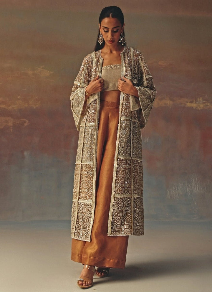 Twenty Nine Multicolor Brocade Palazzo With JacketFabilicious Fashion