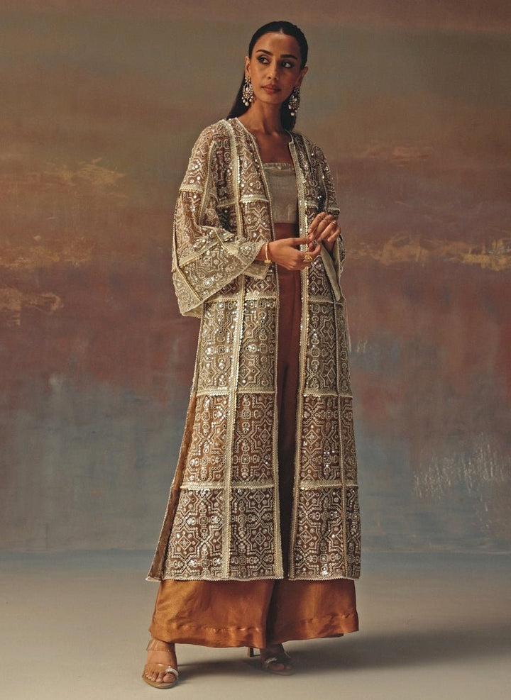 Twenty Nine Multicolor Brocade Palazzo With JacketFabilicious Fashion
