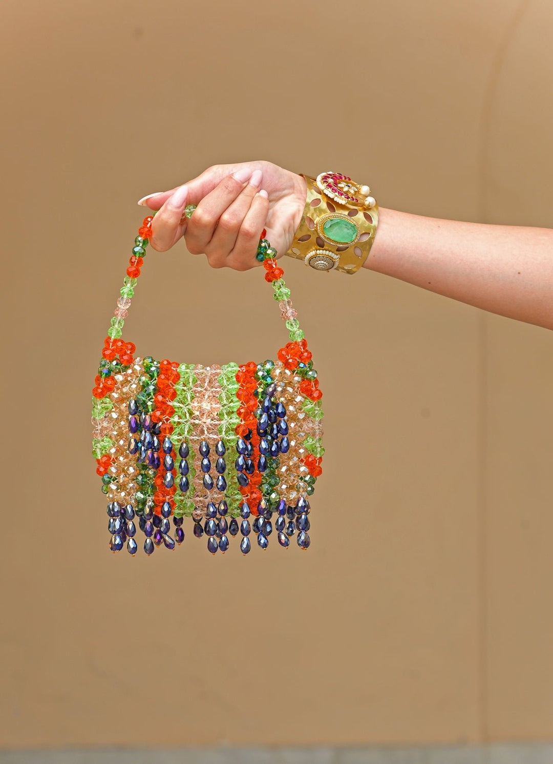 Juhi Bengani Multicolor Crystal Tassel PotliFabilicious Fashion
