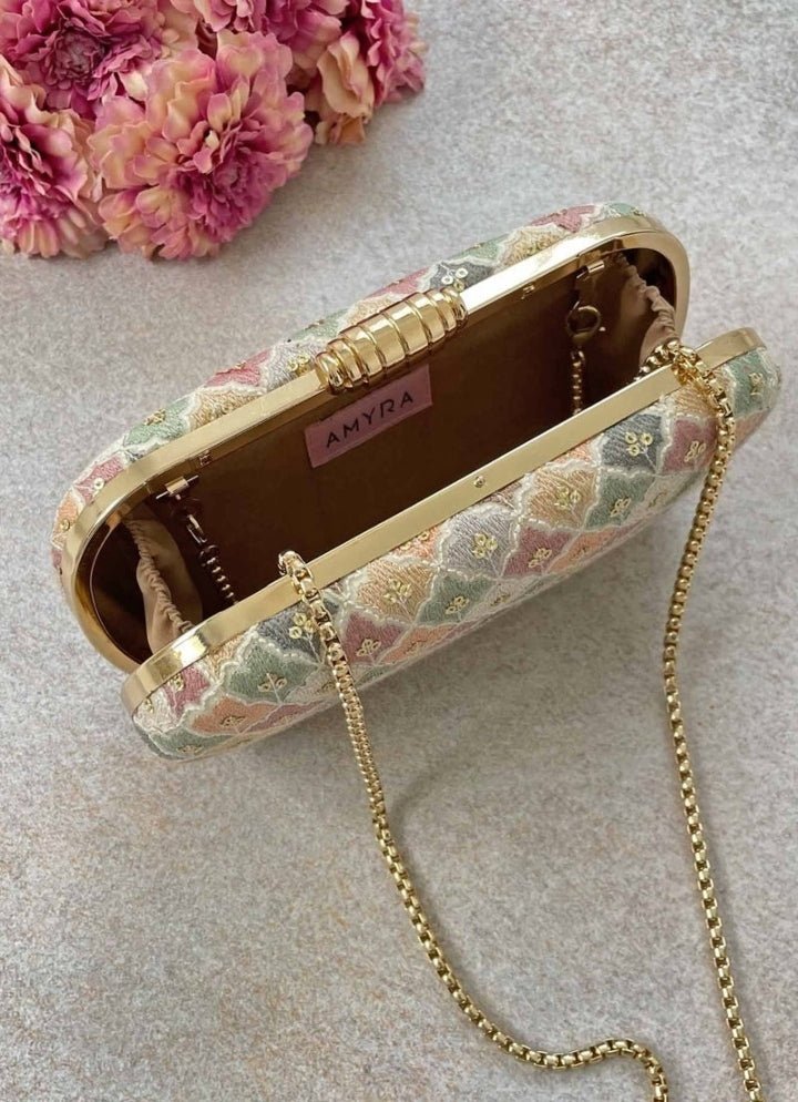 Multicolor Embroidered Clutch AMYRA - Fabilicious Fashion
