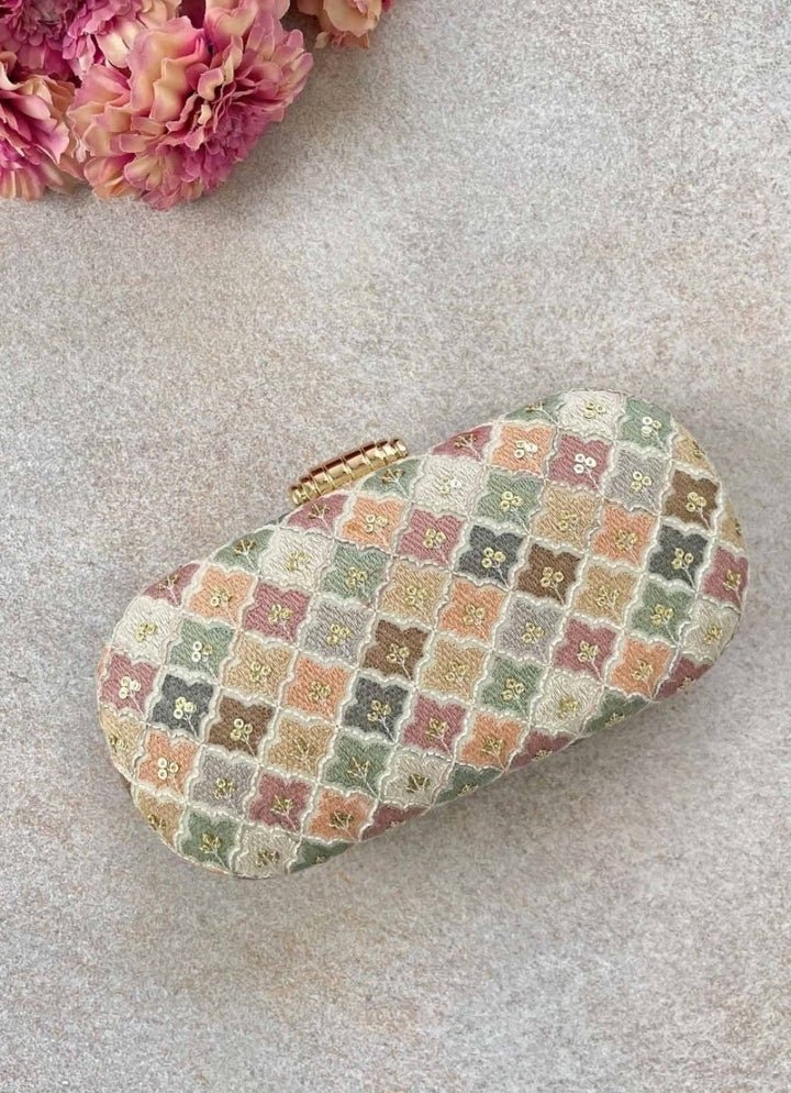 Multicolor Embroidered Clutch AMYRA - Fabilicious Fashion