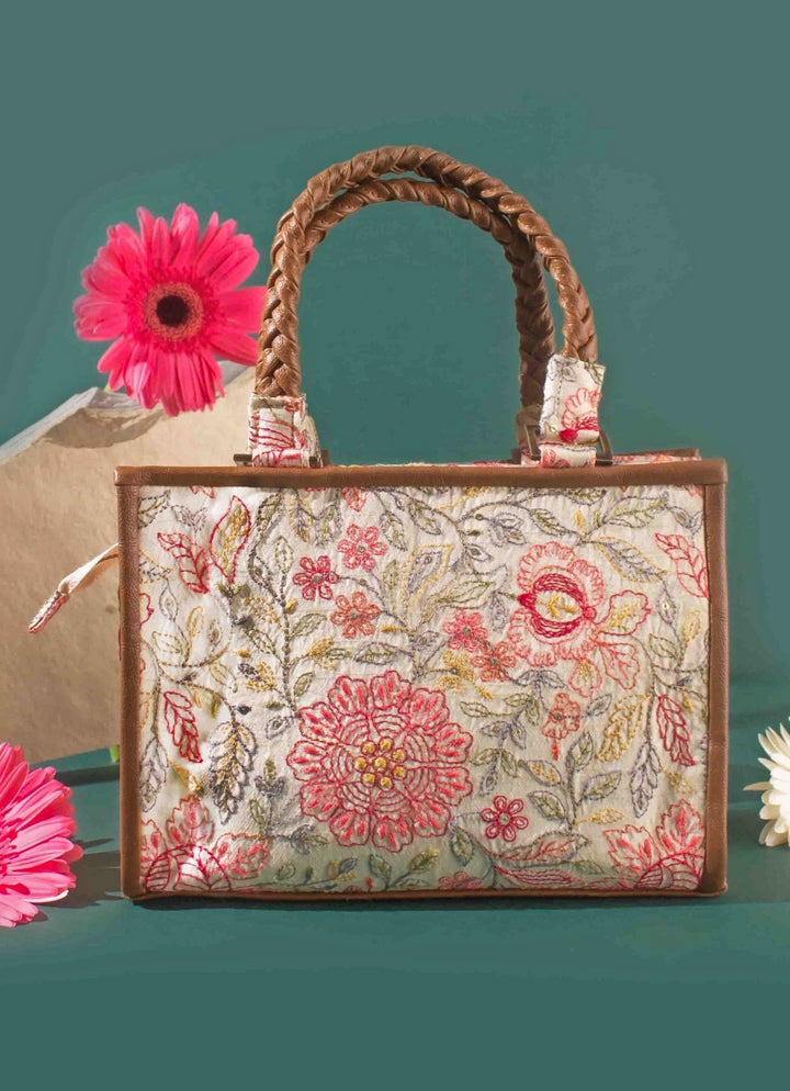 Multicolor Embroidered Handbag AMYRA - Fabilicious Fashion