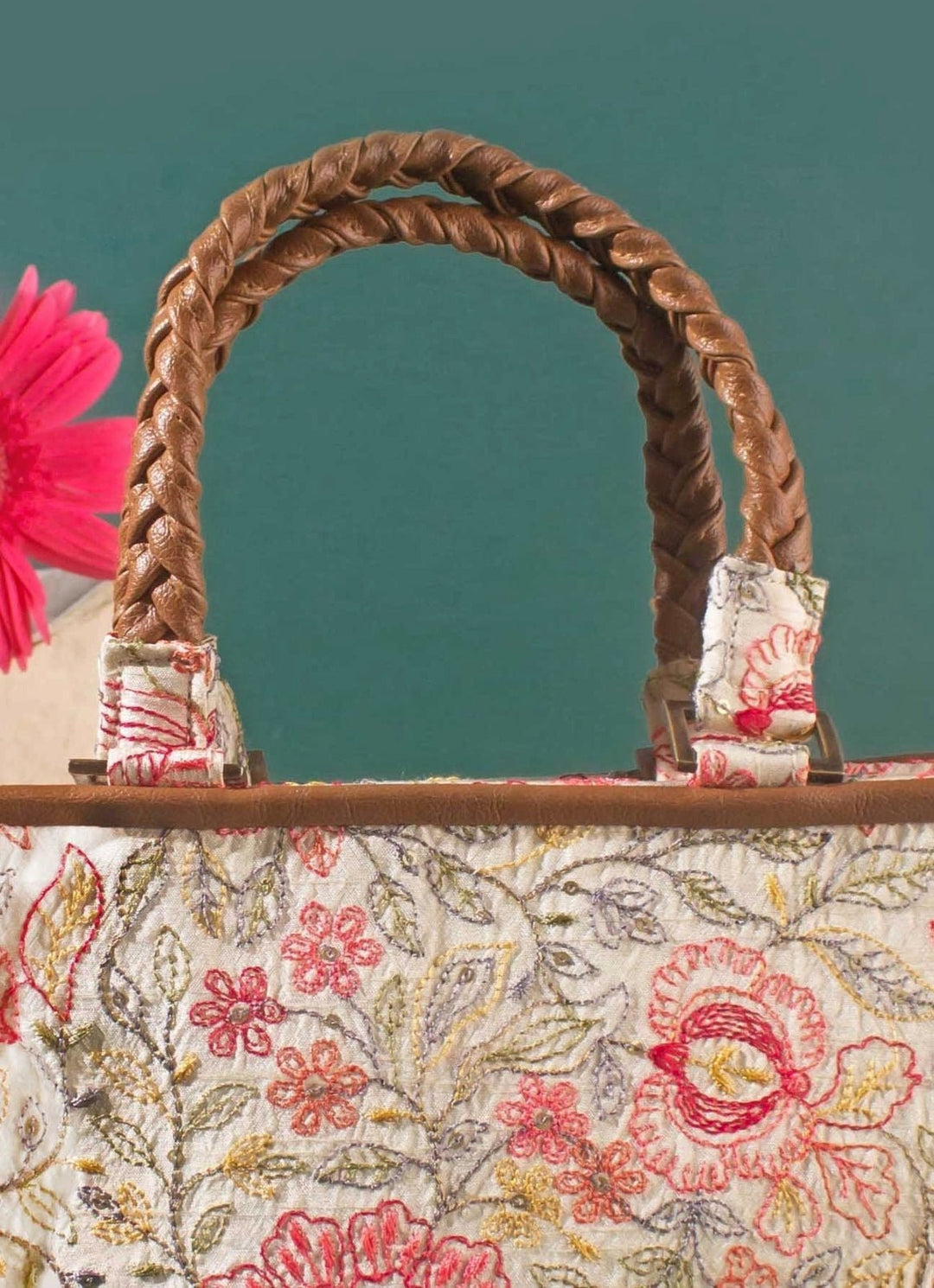 Multicolor Embroidered Handbag AMYRA - Fabilicious Fashion