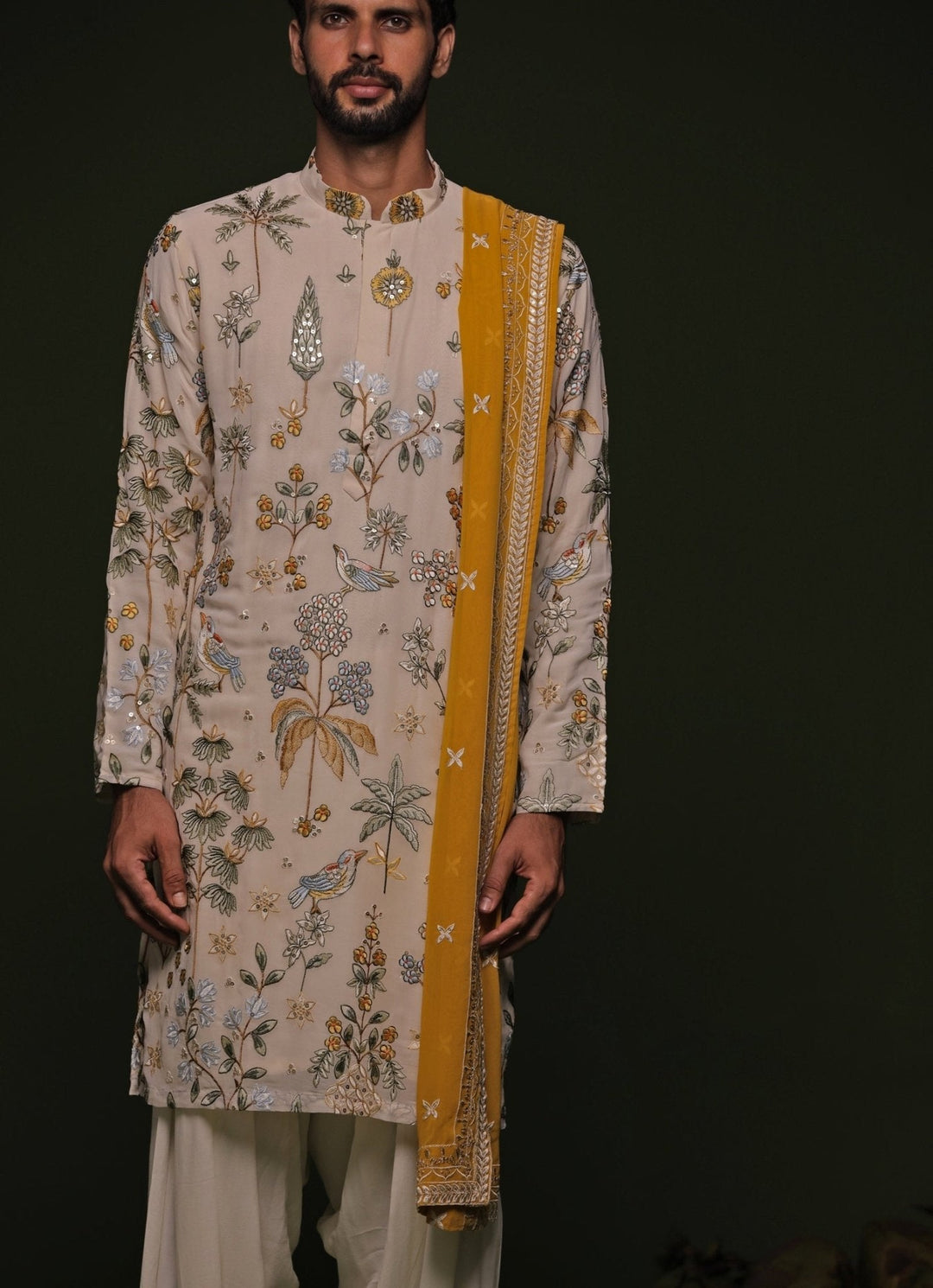 Multicolor Embroidered Kurta Patiala Pant Set With Dupatta Kalpraag - Fabilicious Fashion