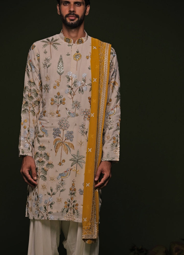 Multicolor Embroidered Kurta Patiala Pant Set With Dupatta Kalpraag - Fabilicious Fashion