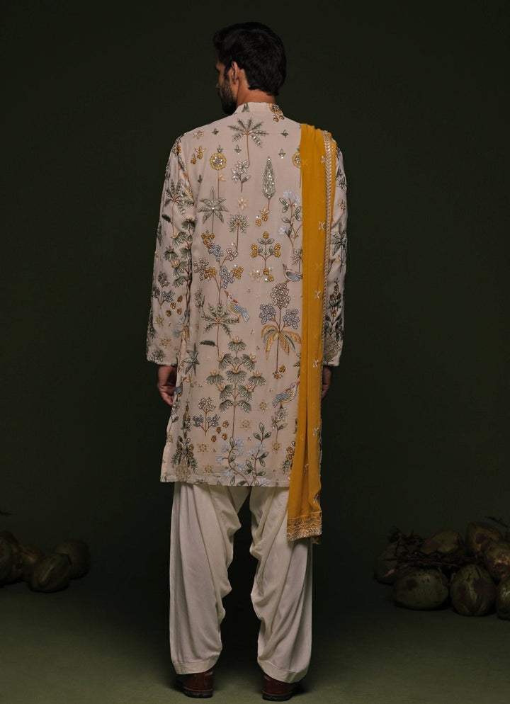Multicolor Embroidered Kurta Patiala Pant Set With Dupatta Kalpraag - Fabilicious Fashion