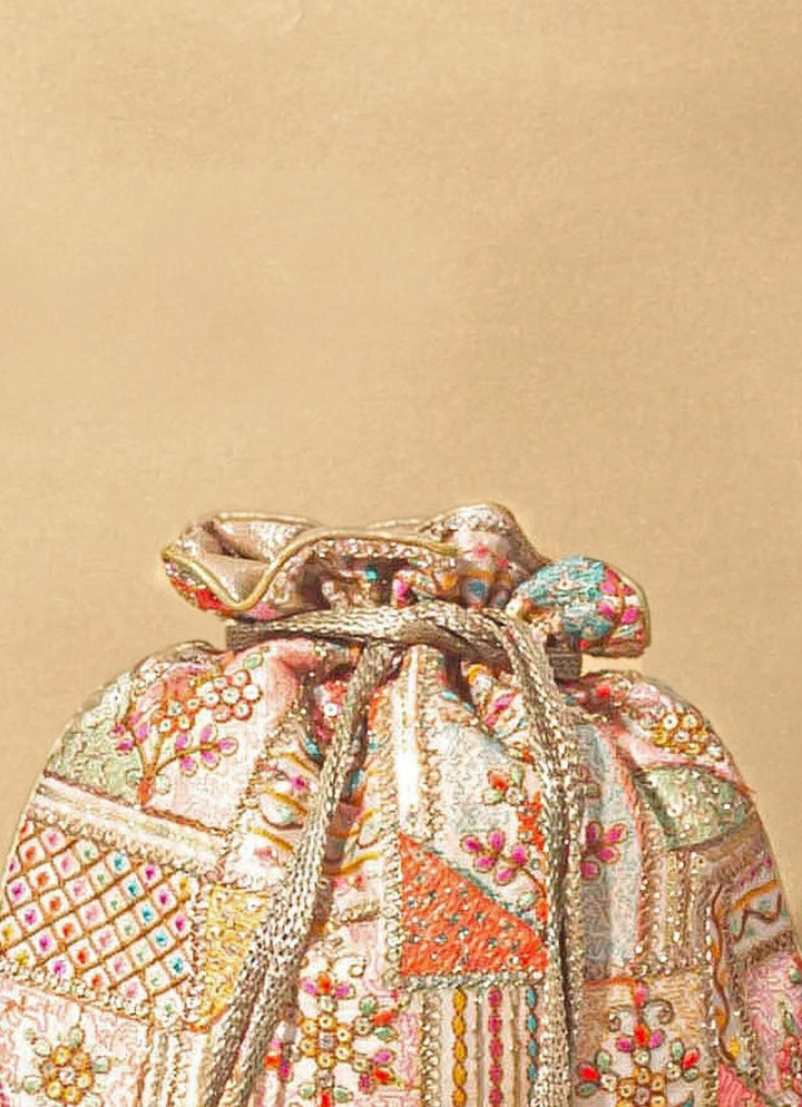 Multicolor Embroidered Potli AMYRA - Fabilicious Fashion