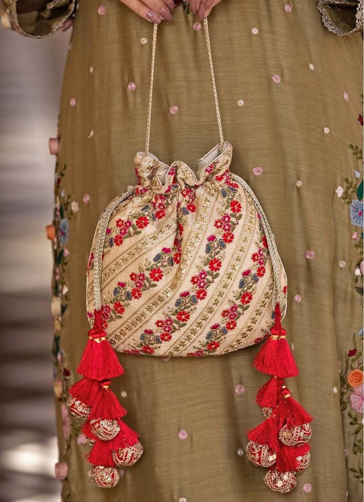 Multicolor Embroidered Potli AMYRA - Fabilicious Fashion