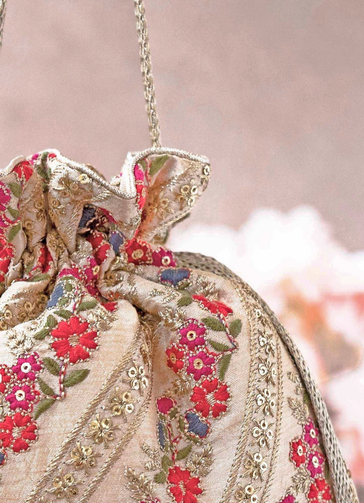 Multicolor Embroidered Potli AMYRA - Fabilicious Fashion