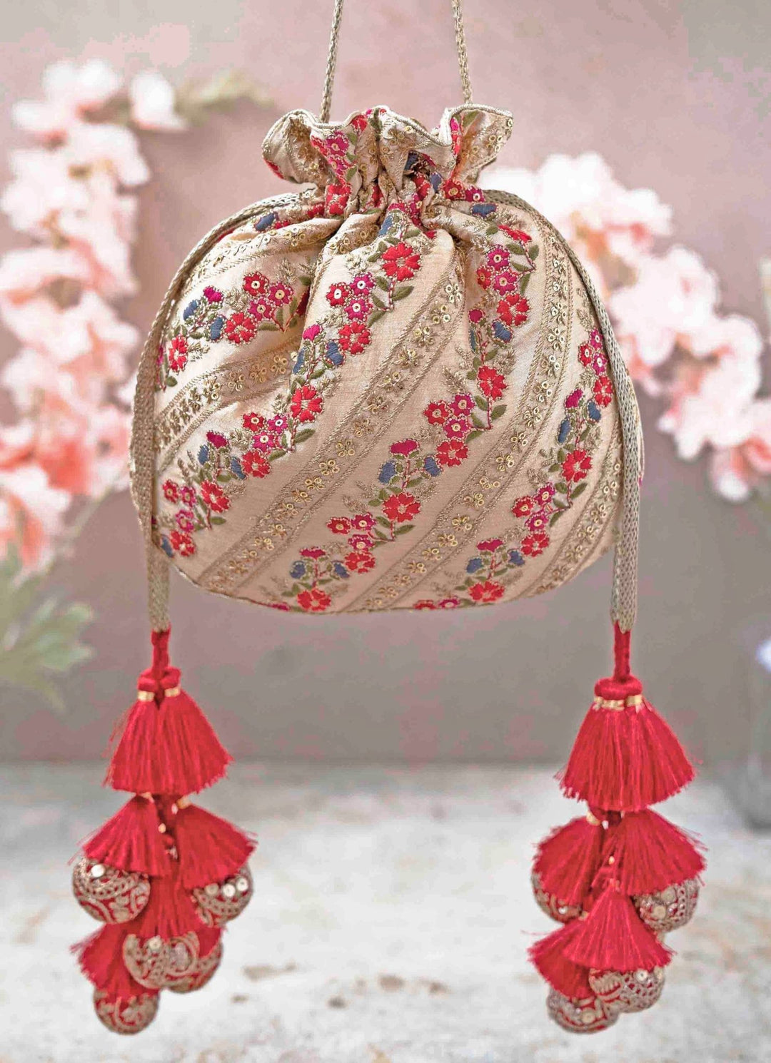 Multicolor Embroidered Potli AMYRA - Fabilicious Fashion