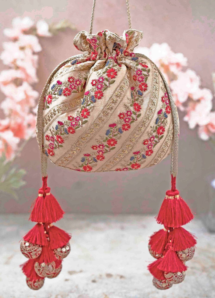 Multicolor Embroidered Potli AMYRA - Fabilicious Fashion