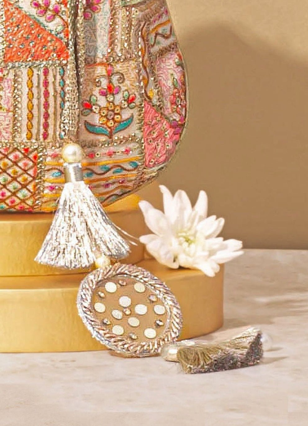 Multicolor Embroidered Potli AMYRA - Fabilicious Fashion