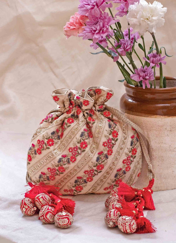 Multicolor Embroidered Potli