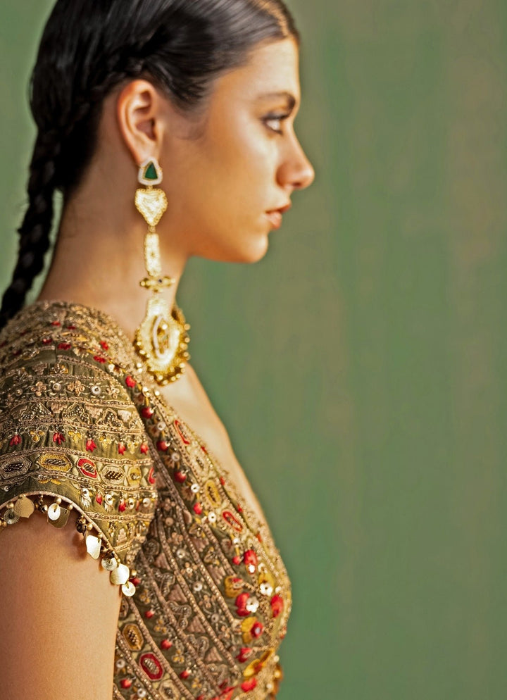 Multicolor Embroidered Silk Lehenga Set Studio Bagechaa - Fabilicious Fashion