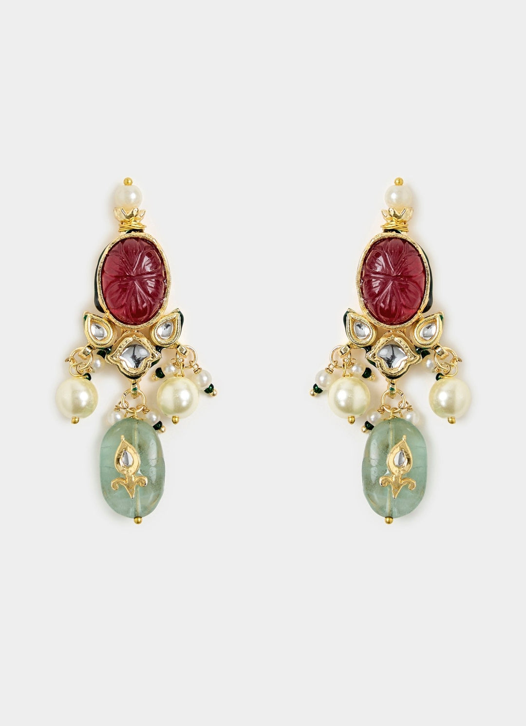 Multicolor Gemstone Choker Necklace Set Vivinia By Vidhi Mehra - Fabilicious Fashion