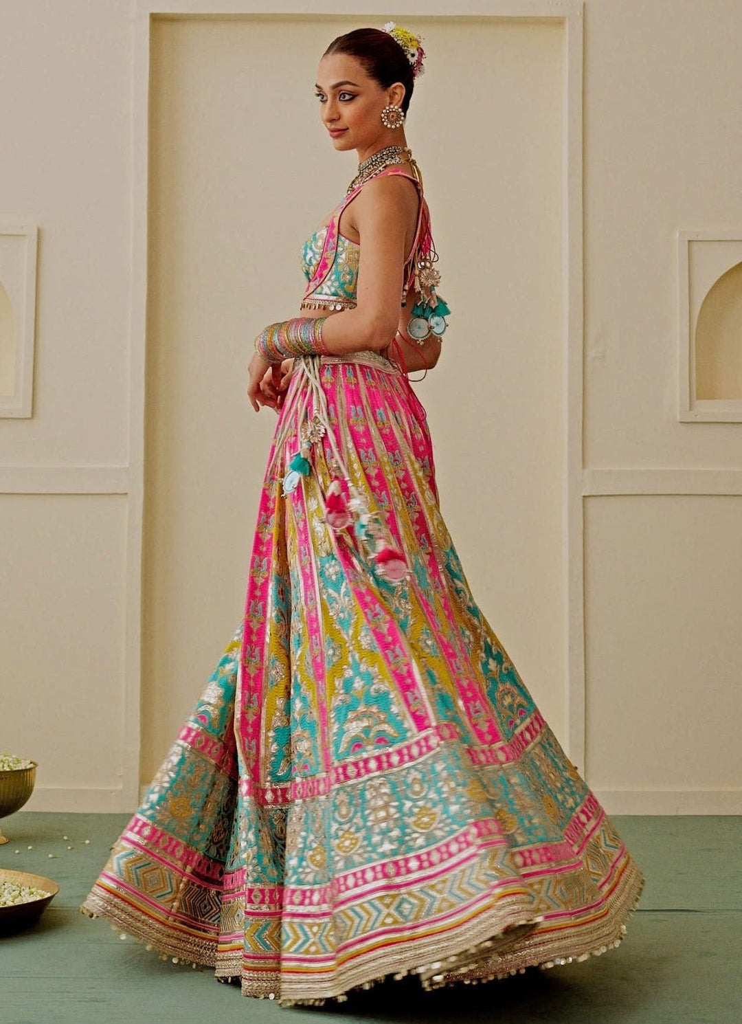 Gopi Vaid Multicolor Georgette Bridal Lehenga SetFabilicious Fashion