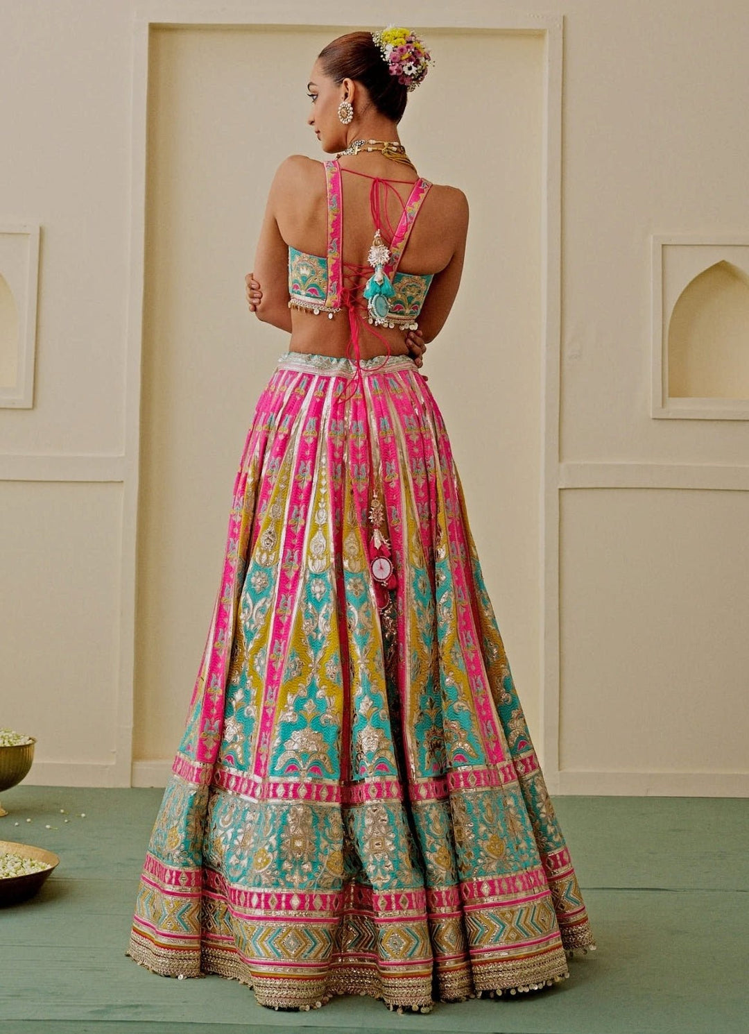 Gopi Vaid Multicolor Georgette Bridal Lehenga SetFabilicious Fashion