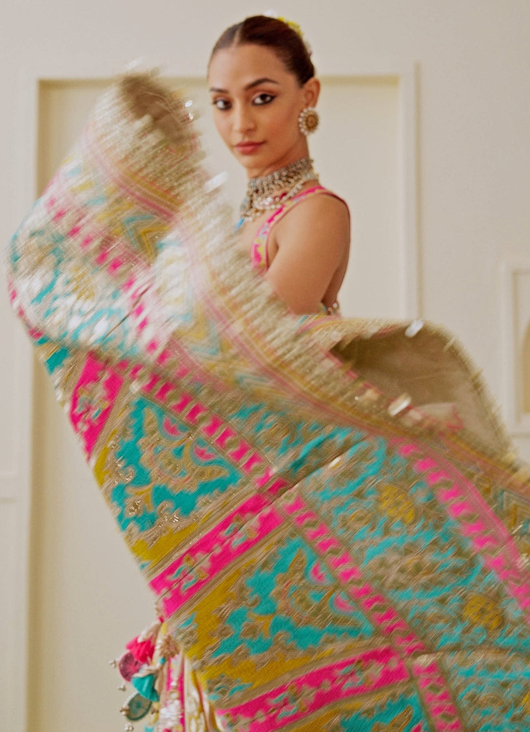 Gopi Vaid Multicolor Georgette Bridal Lehenga SetFabilicious Fashion