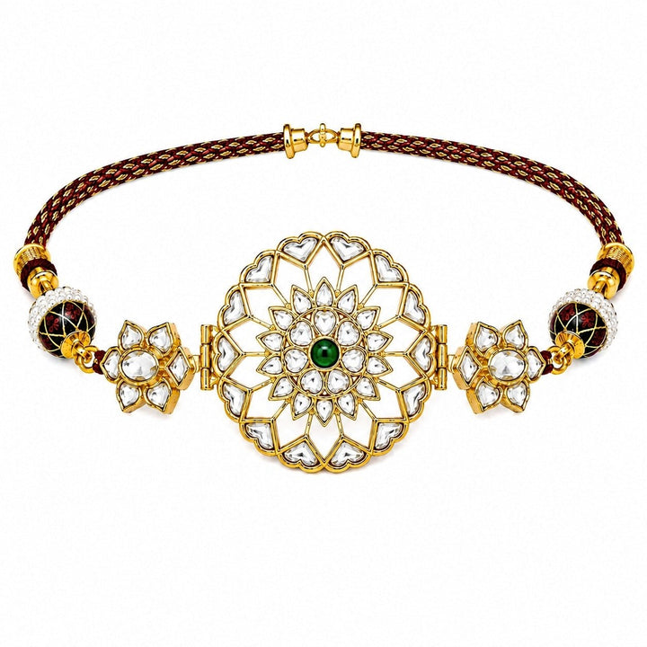 Vivinia By Vidhi Mehra Multicolor Jadau Kundan Choker Set With Pearl AccentsFabilicious Fashion
