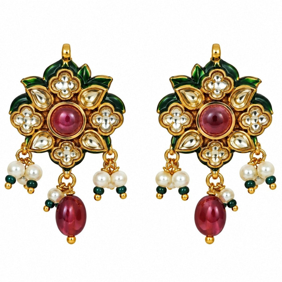 Vivinia By Vidhi Mehra Multicolor Kundan And Beads Necklace SetFabilicious Fashion