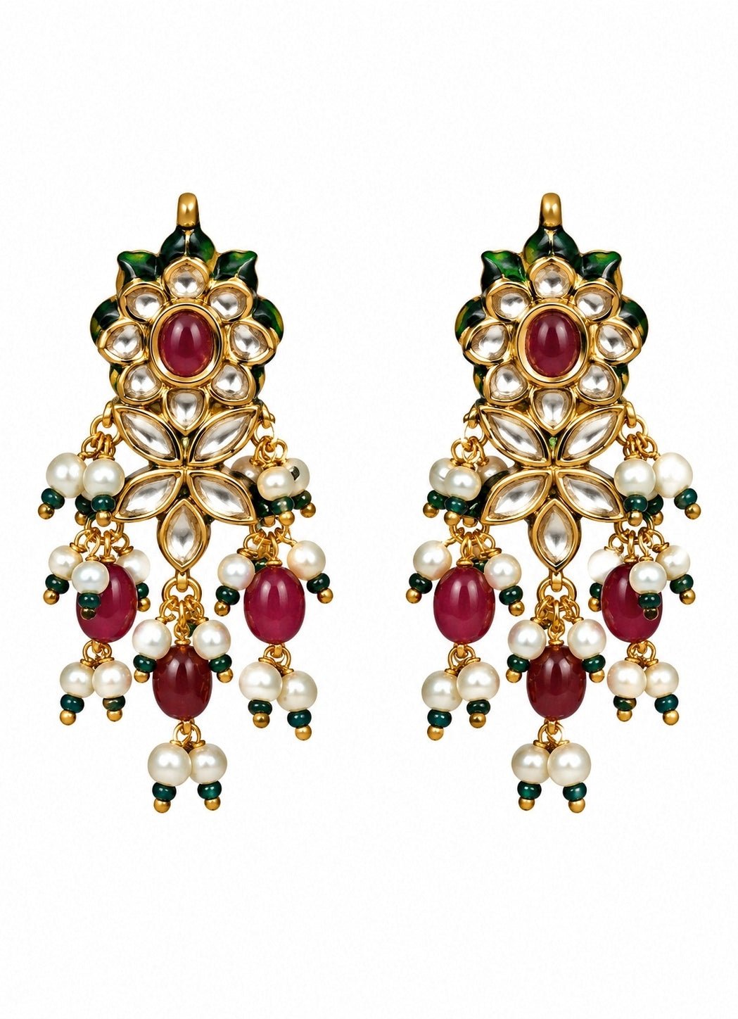 Vivinia By Vidhi Mehra Multicolor Kundan And Pearl Necklace SetFabilicious Fashion