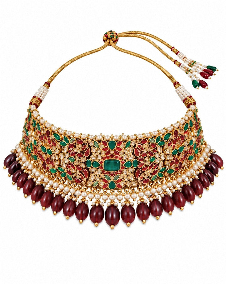 Vivinia By Vidhi Mehra Multicolor Kundan Choker Necklace SetFabilicious Fashion
