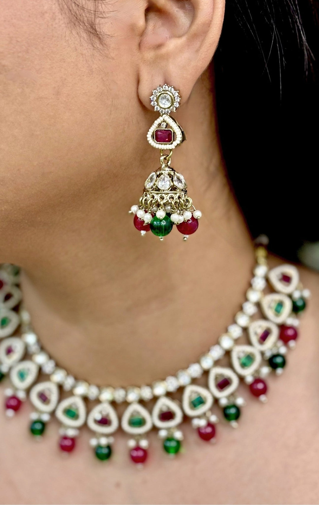 Naymee Multicolor Kundan Choker SetFabilicious Fashion