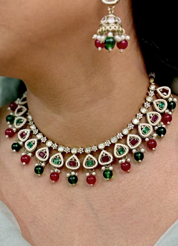 Naymee Multicolor Kundan Choker SetFabilicious Fashion