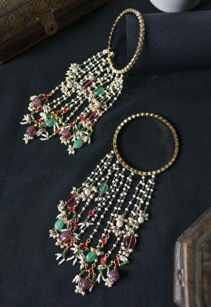 Do Taara Multicolor Kundan Kaleera Bangle SetFabilicious Fashion