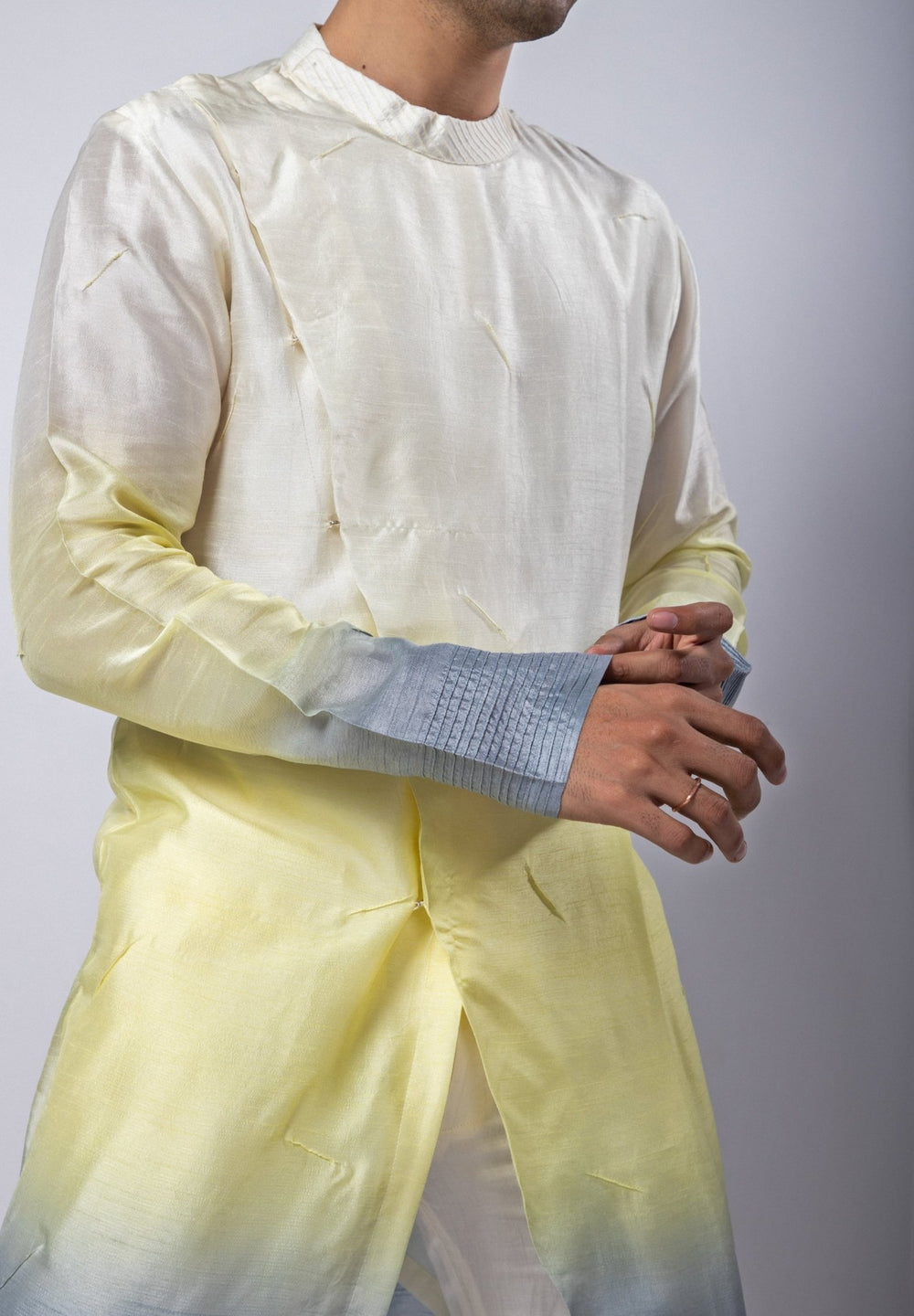 Multicolor Ombre Silk Kurta Pant Set Smriti - Fabilicious Fashion