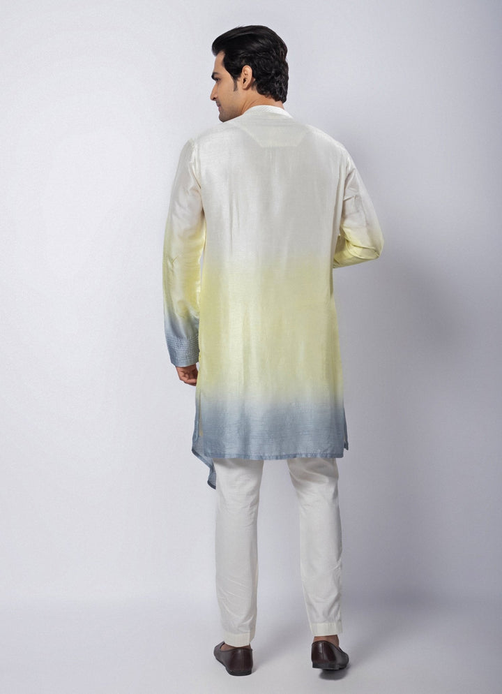 Multicolor Ombre Silk Kurta Pant Set Smriti - Fabilicious Fashion