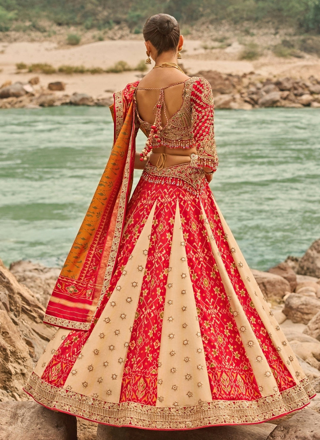 Nitika Gujral Multicolor Patola Silk Bridal Lehenga SetFabilicious Fashion