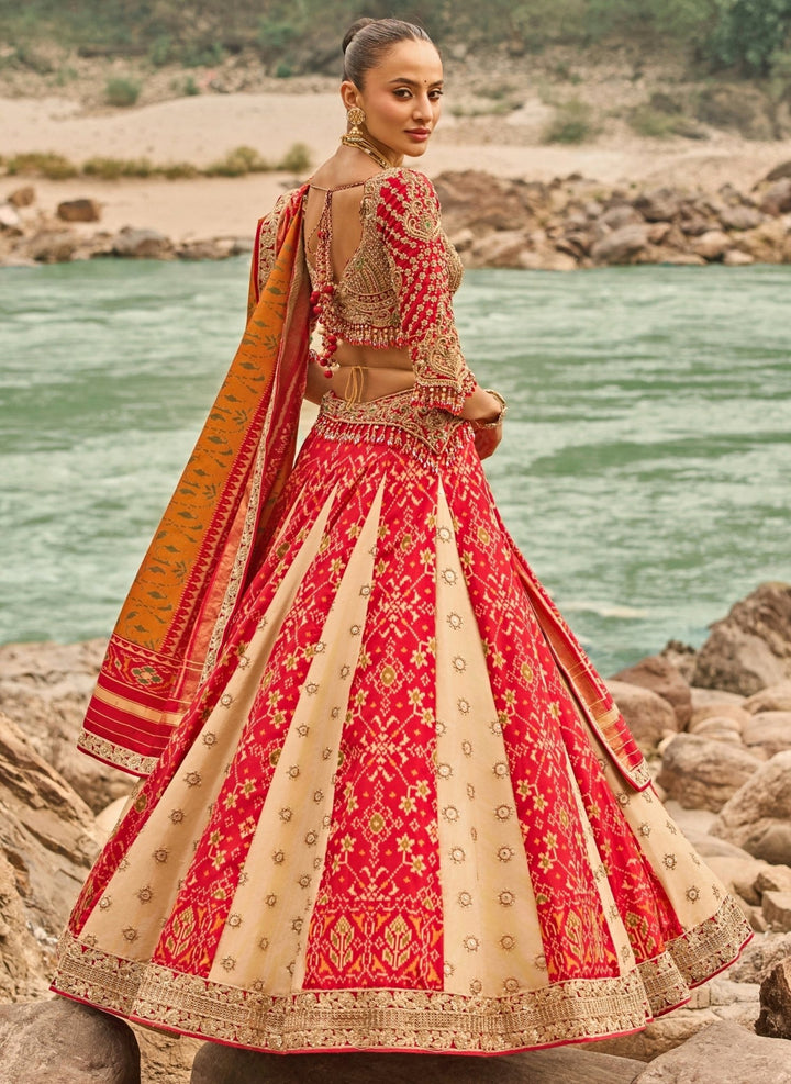 Nitika Gujral Multicolor Patola Silk Bridal Lehenga SetFabilicious Fashion