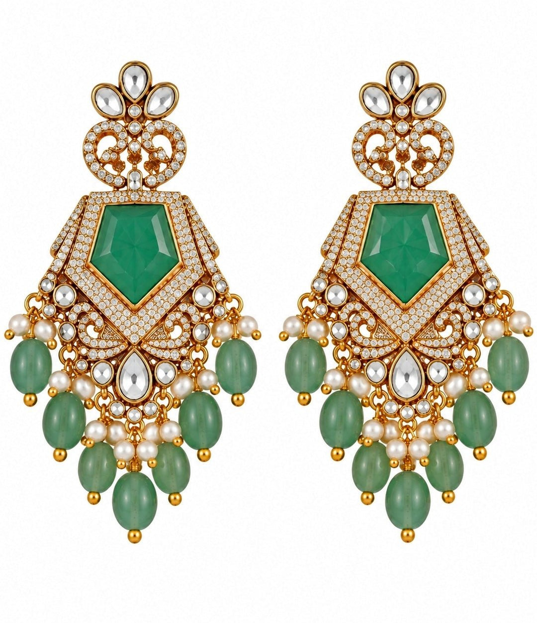 Vivinia By Vidhi Mehra Multicolor Pearl Statement Necklace SetFabilicious Fashion