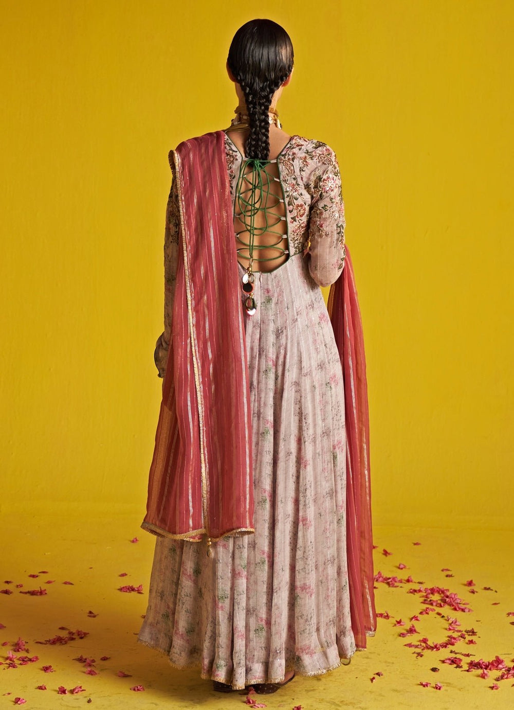 Multicolor Printed And Embroidered Anarkali Set Studio Bagechaa - Fabilicious Fashion
