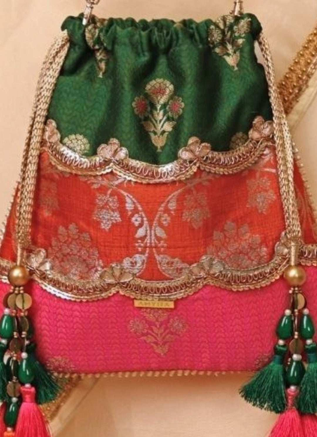 Amyra Multicolor Pure Silk PotliFabilicious Fashion