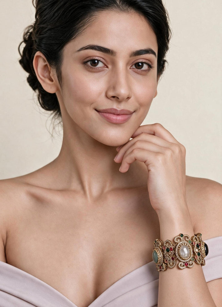 Vivinia By Vidhi Mehra Multicolor Stone Ornate BangleFabilicious Fashion