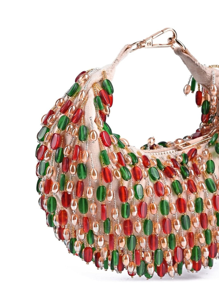 Multicolor Suede Embellished Bag House of Kosha - Fabilicious Fashion